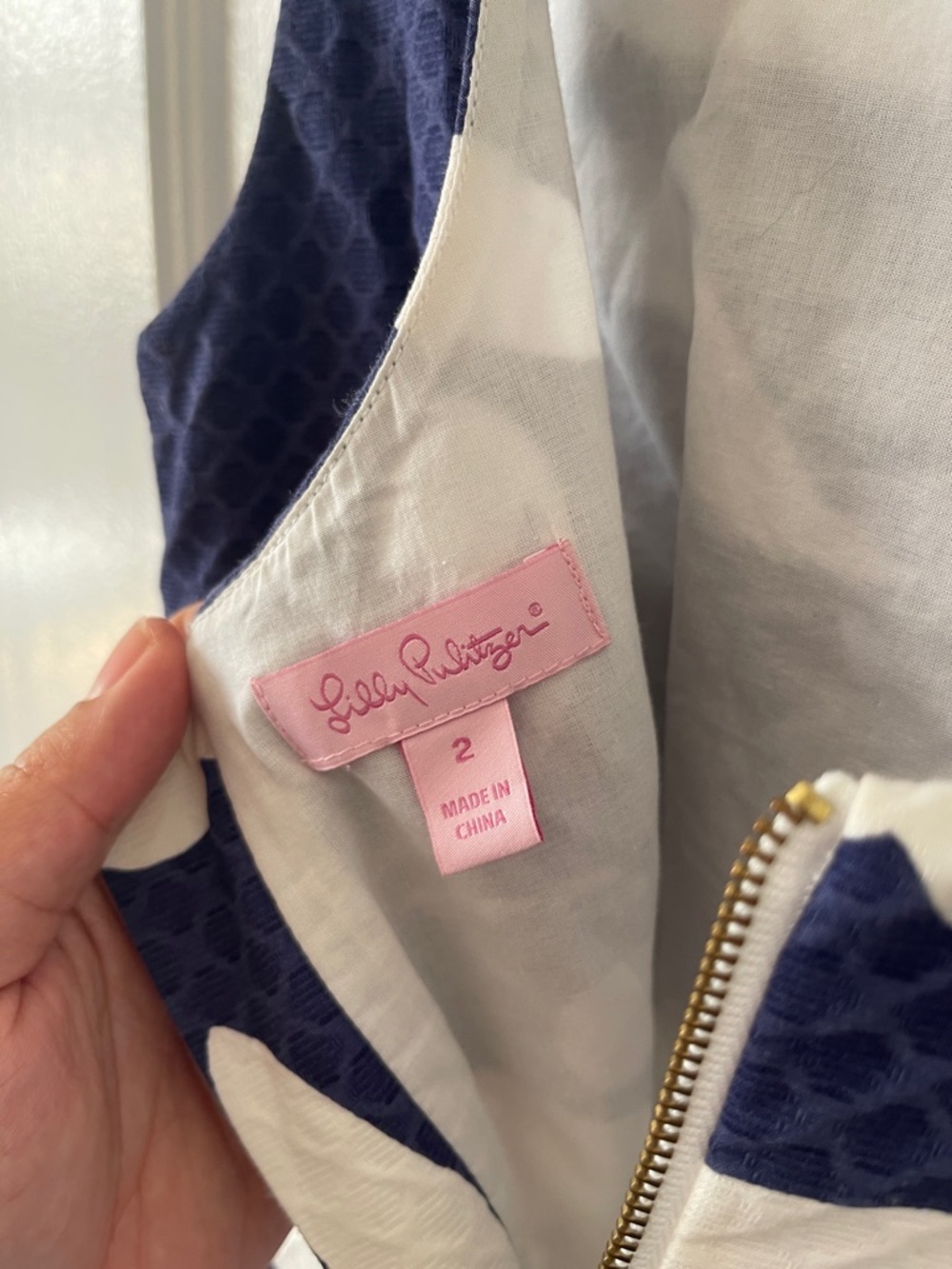 Lilly Pulitzer Delia Navy, White & Lime Green Tropical Floral Shift Mini Dress - Picture 8 of 10